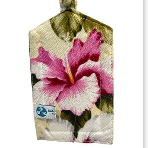 Kahala Creations Hawaiian Floral Tropical Luggage Tag Colorful Made in Hawaii